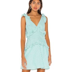 BCBGeneration green and white striped dress